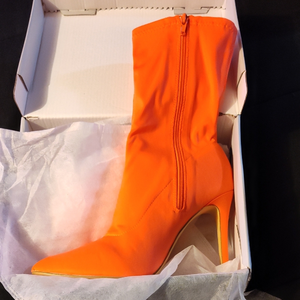 Vibrant Orange Women's Boots